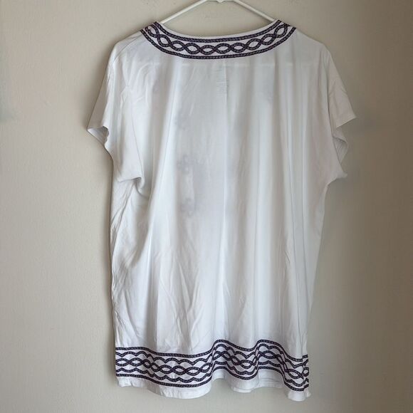 J. Jill elements Women pure jill knit embroidered tunic stretchy beach vacation - Picture 12 of 12